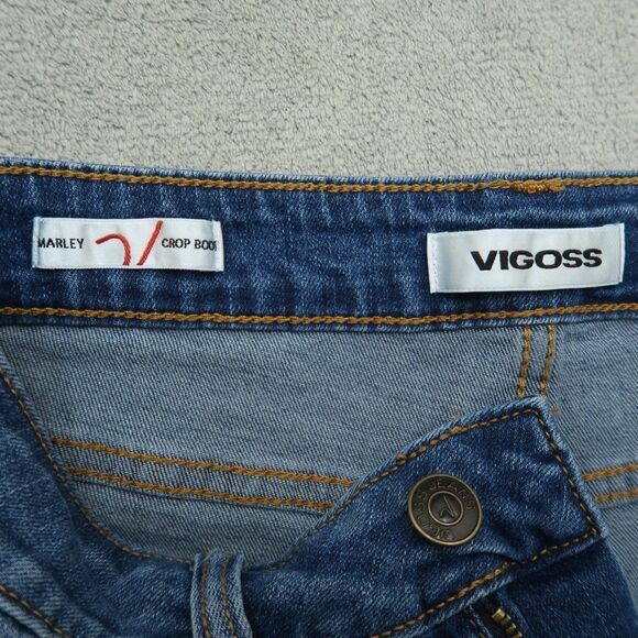 VIGOSS Jeans Women's Size 26 Blue Mid-Rise Marley Crop Boot Denim 30" Inseam - Picture 12 of 16